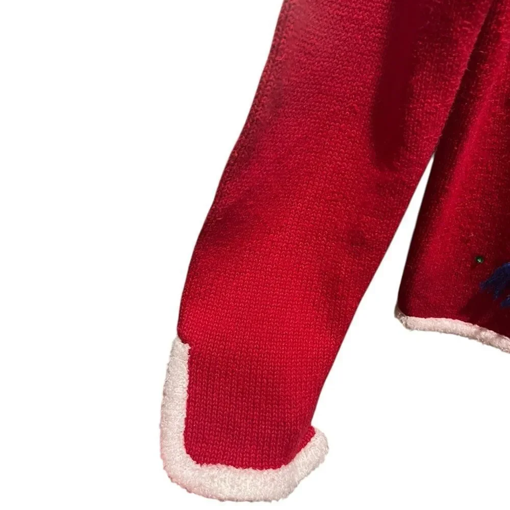🎄 Heirloom Collectibles Christmas Snowman Cardigan Sweater – Women’s Small
